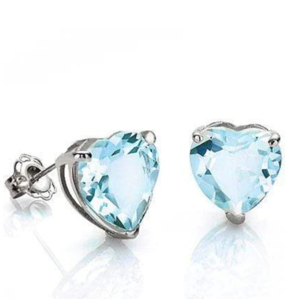 1.70 CT BABY SWISS BLUE TOPAZ 925 STERLING SILVER EARRINGS STUD
